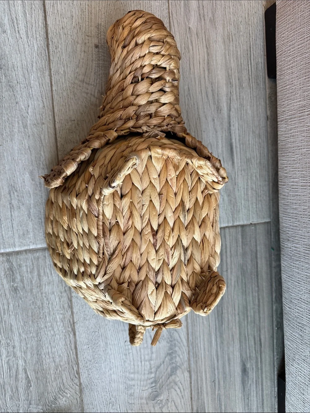 Woven Elephant Seagrass Decorative Basket/Planter- Natural